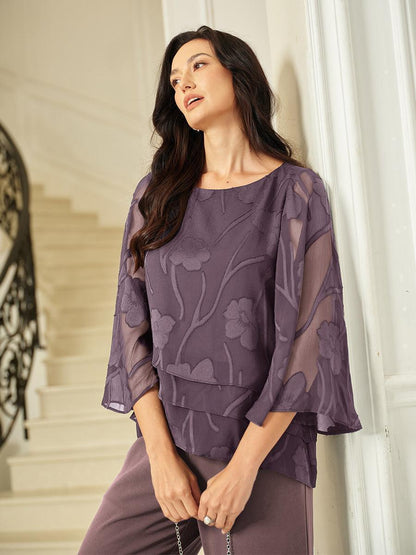 Chiffon Floral Layered Blouse