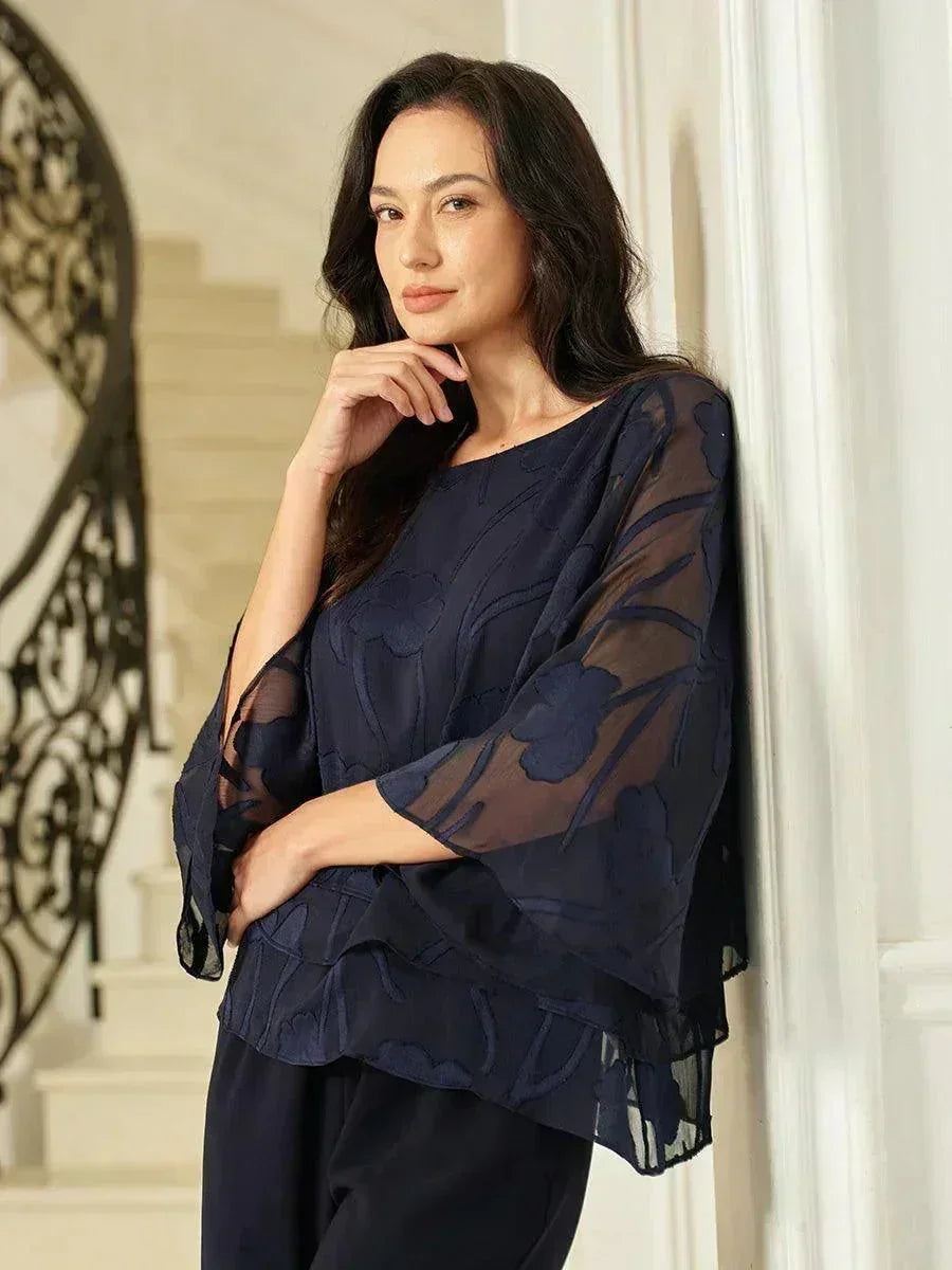 Chiffon Floral Layered Blouse
