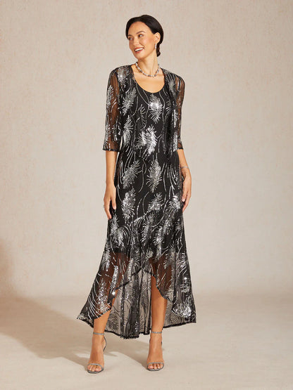 Sleeveless Sequin Maxi Dress