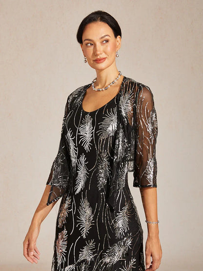 Mesh Sequin Short Shrug