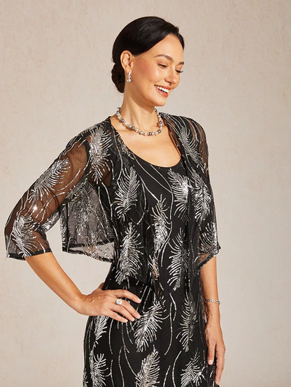 Mesh Sequin Short Shrug