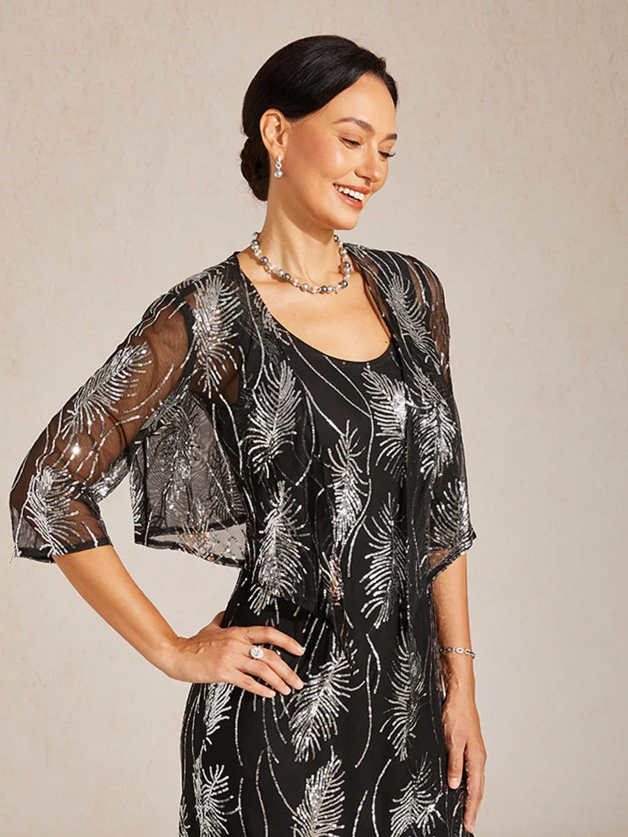 Mesh Sequin Short Shrug