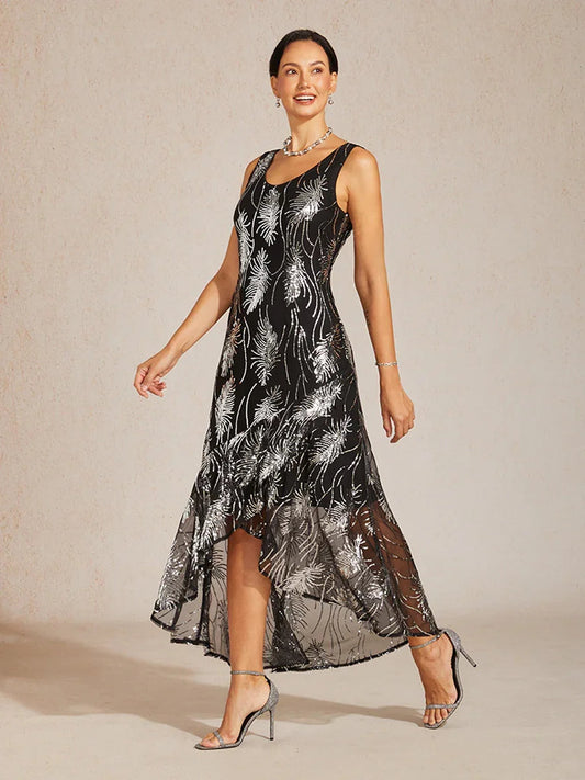 Sleeveless Sequin Maxi Dress