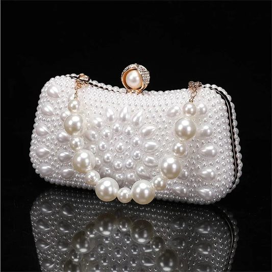 Pearl Clutch Bridal Wedding & Party Handbag