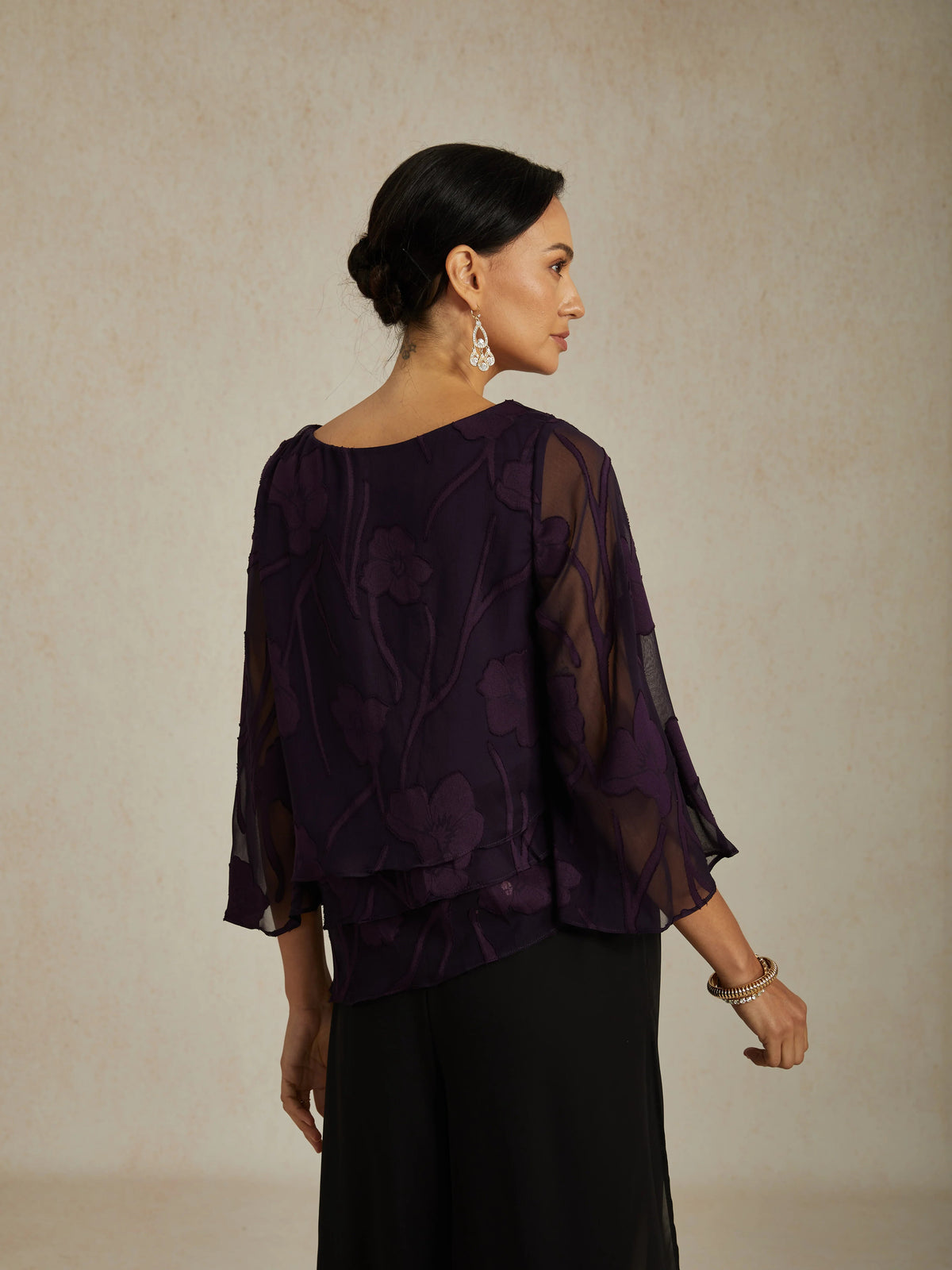Chiffon Floral Layered Blouse