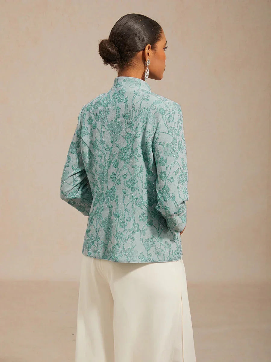 Rhinestone 3/4 Sleeve Twinset