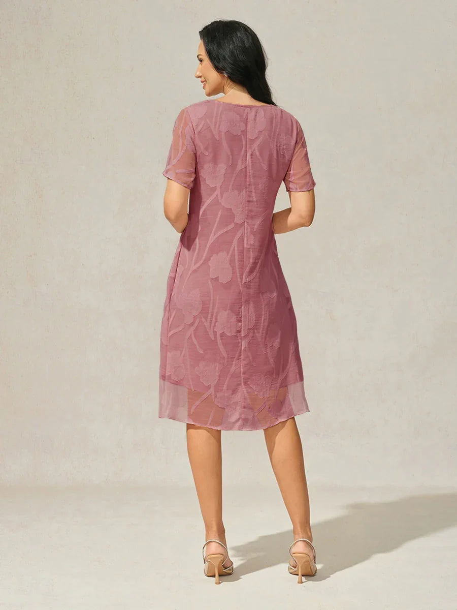 Floral Sheer Chiffon Dress