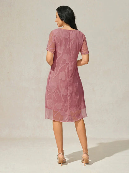 Floral Sheer Chiffon Dress