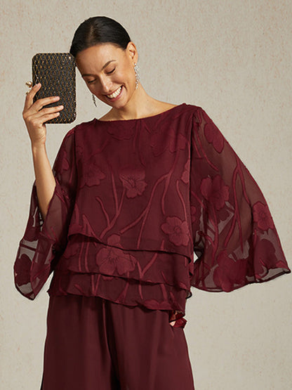 Chiffon Floral Layered Blouse