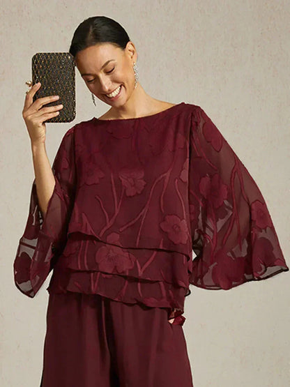Chiffon Floral Layered Blouse