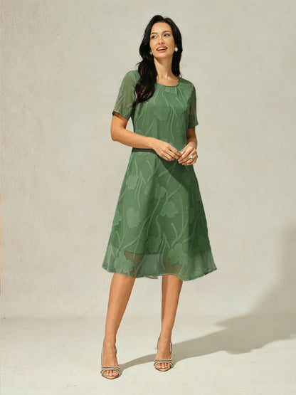 Floral Sheer Chiffon Dress