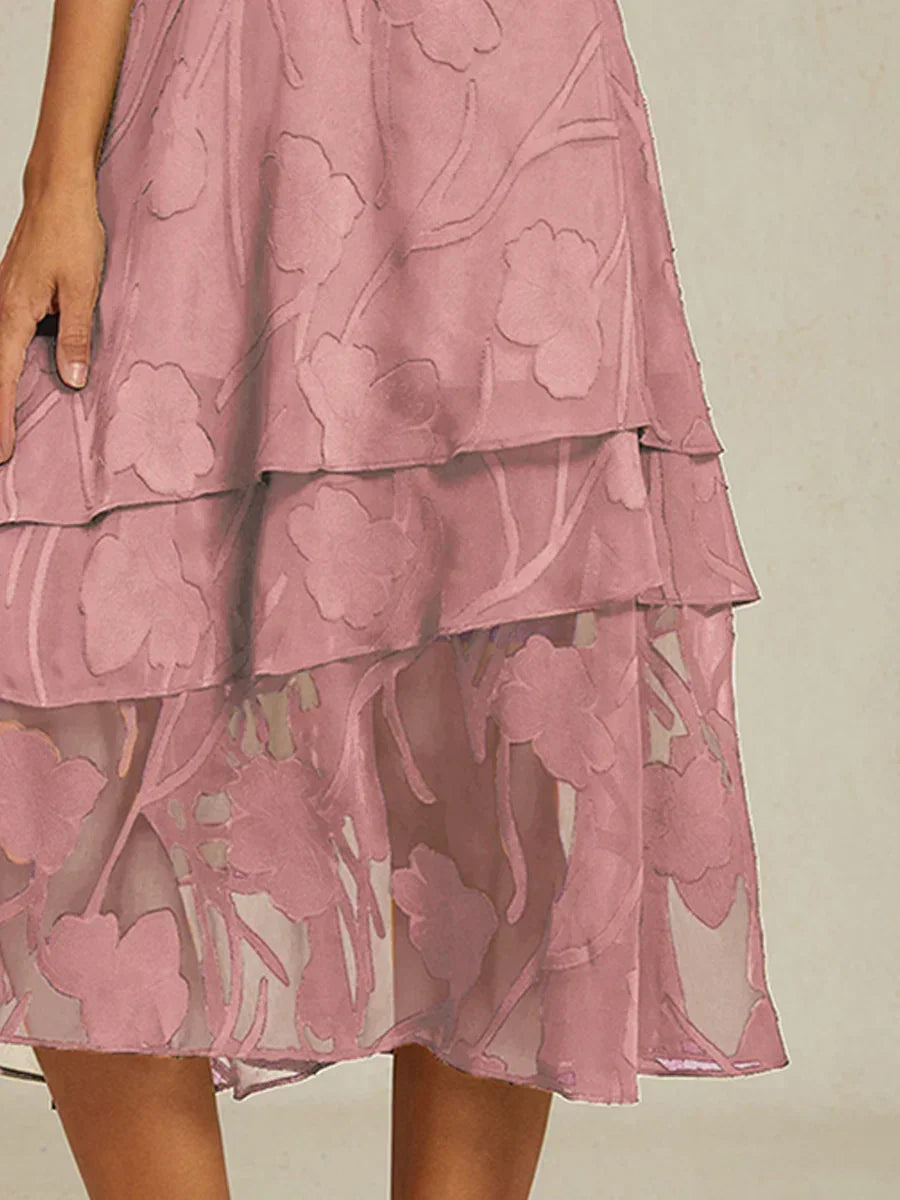 Floral Chiffon Midi Skirt