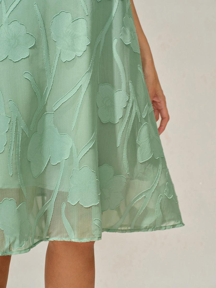 Floral Sheer Chiffon Dress
