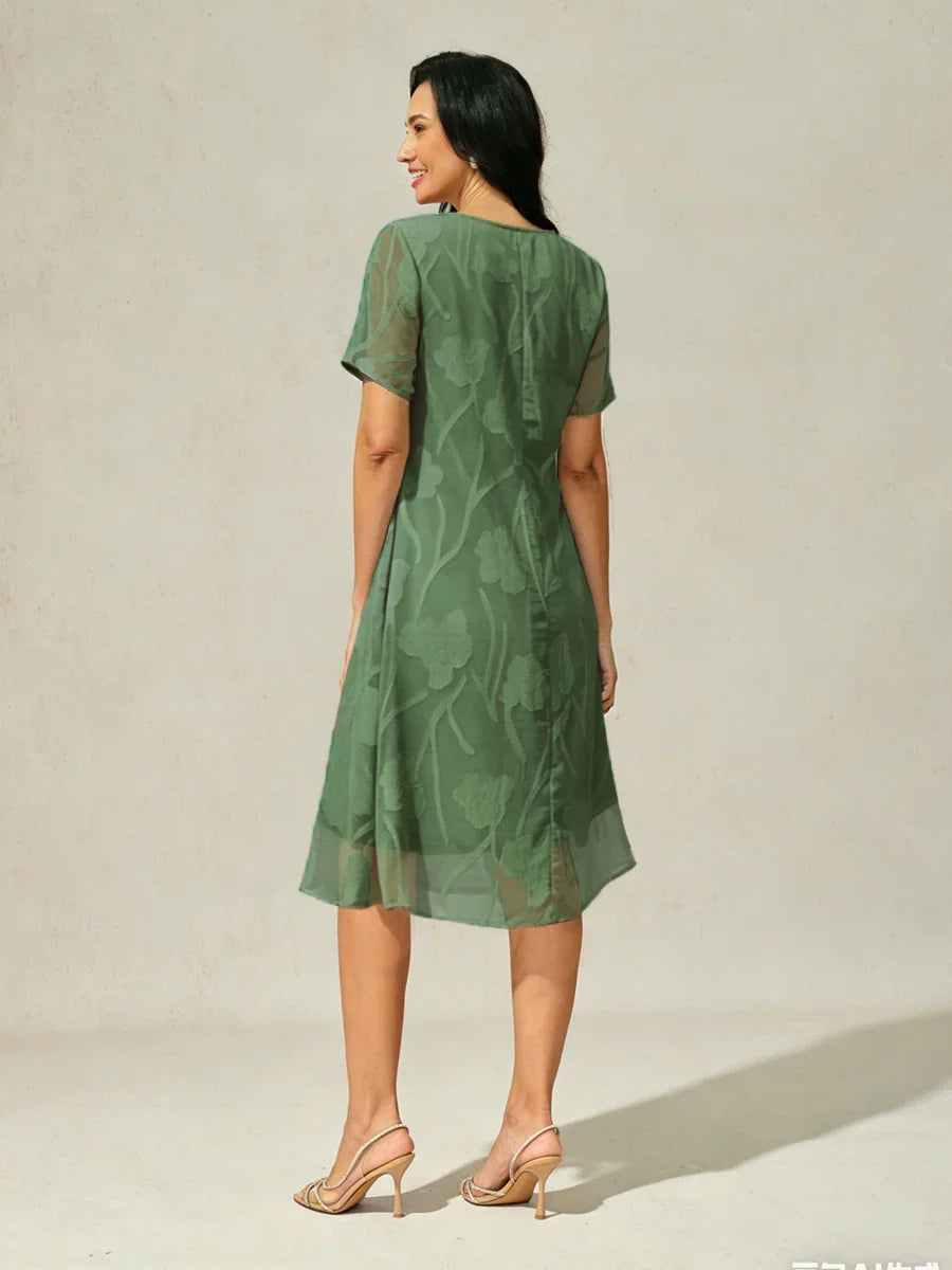 Floral Sheer Chiffon Dress
