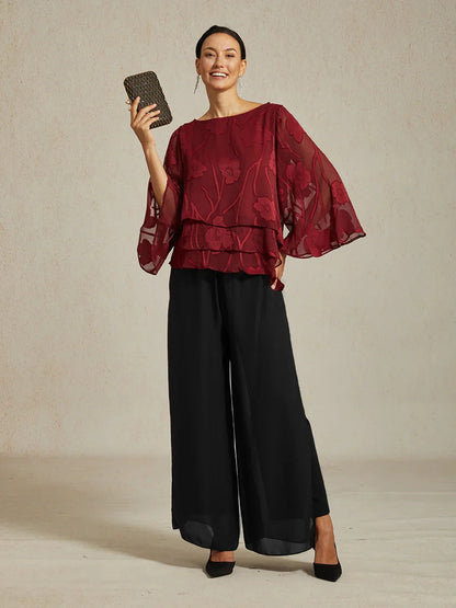 Chiffon Floral Layered Blouse