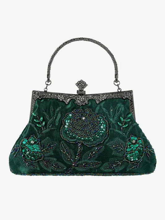 Sequin Embroidery Velvet Handbag Evening Bag