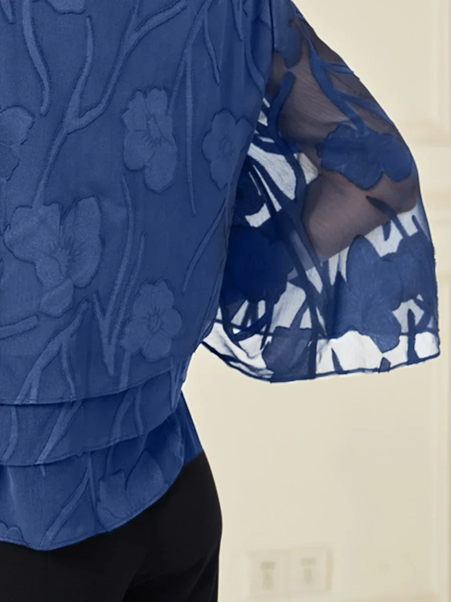 Chiffon Floral Layered Blouse