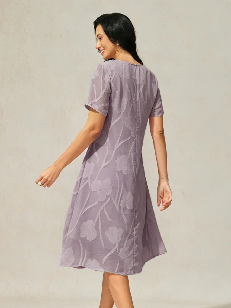 Floral Sheer Chiffon Dress