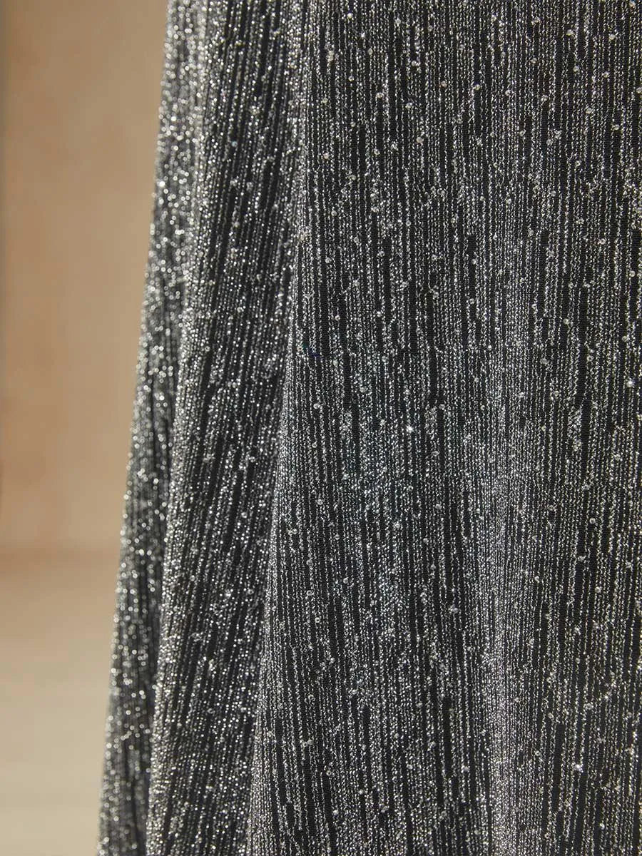 High-Stretch Velvet Sleeveless Midi Dress with Cowl Neck