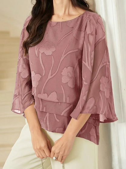 Chiffon Floral Layered Blouse