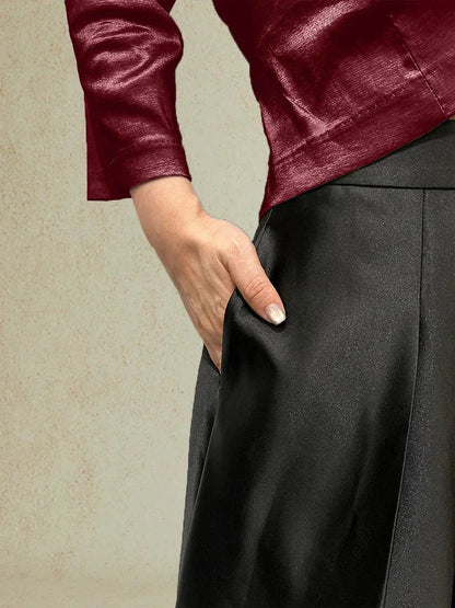 Formal Satin A-Line Ballgown Skirt with Pockets