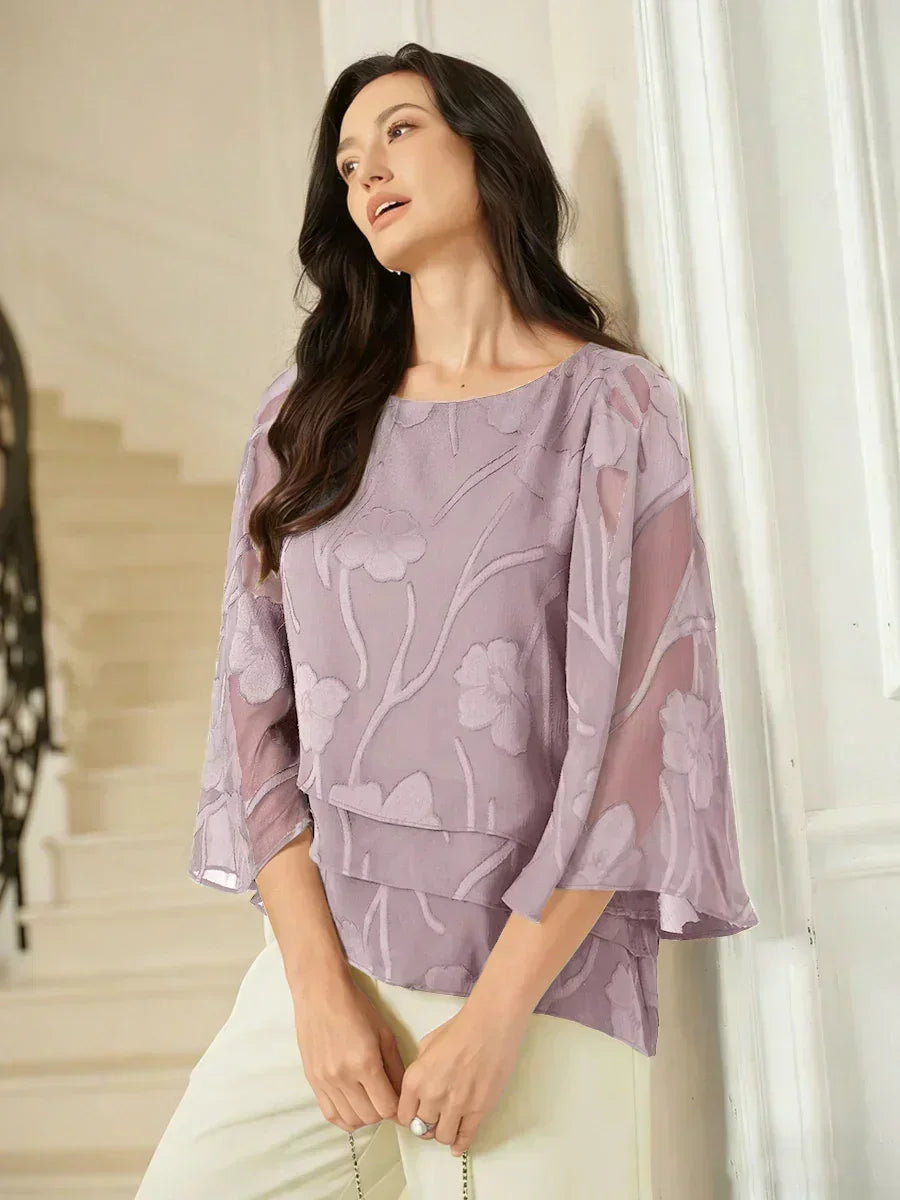 Chiffon Floral Layered Blouse