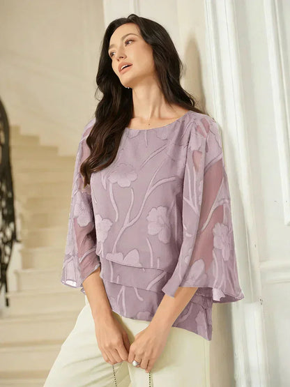 Chiffon Floral Layered Blouse