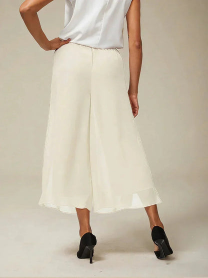 Cropped Wide Leg Pants
