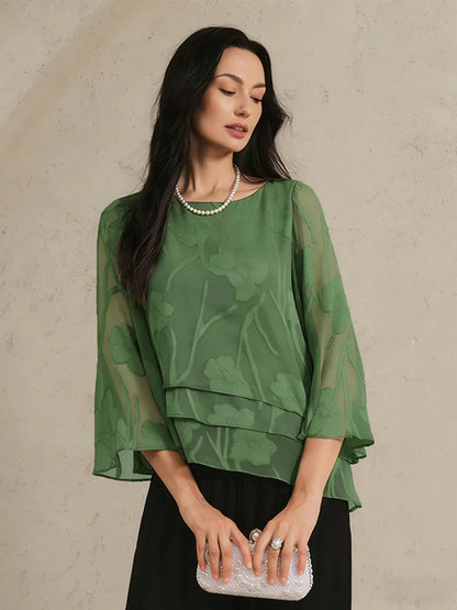 Chiffon Floral Layered Blouse