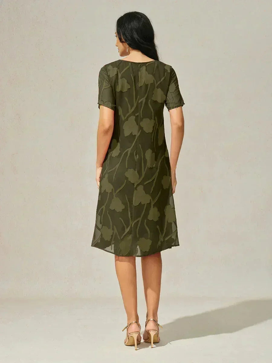 Floral Sheer Chiffon Dress