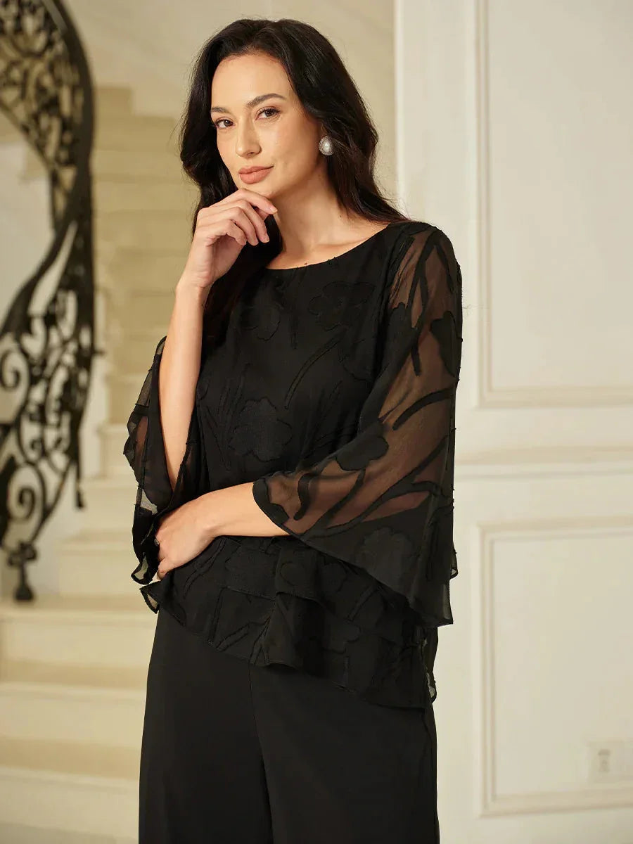 Chiffon Floral Layered Blouse