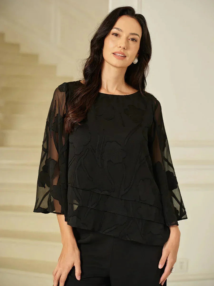 Chiffon Floral Layered Blouse