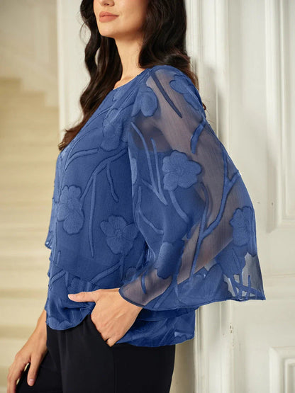 Chiffon Floral Layered Blouse