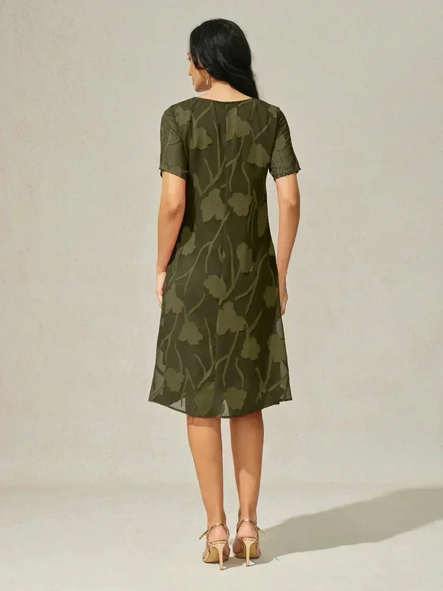Floral Sheer Chiffon Dress