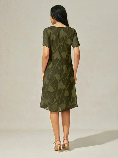 Floral Sheer Chiffon Dress