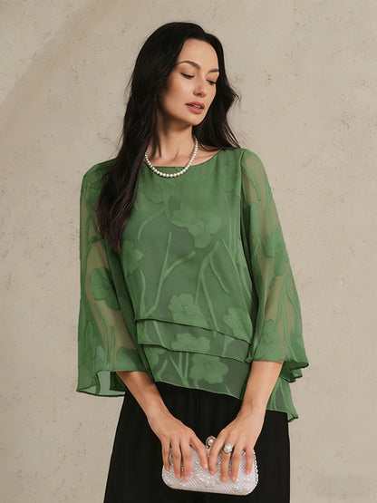Chiffon Floral Layered Blouse