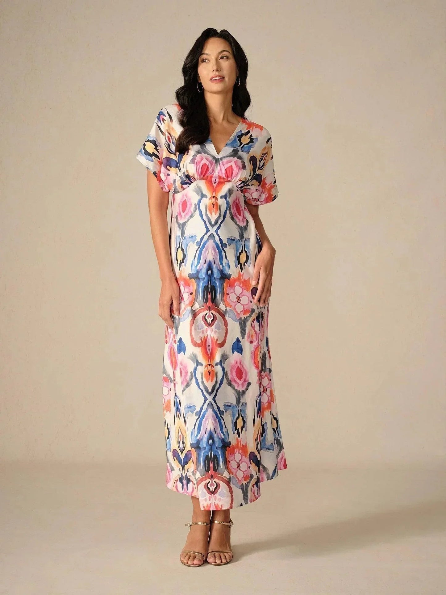 Satin Boho Maxi Dress