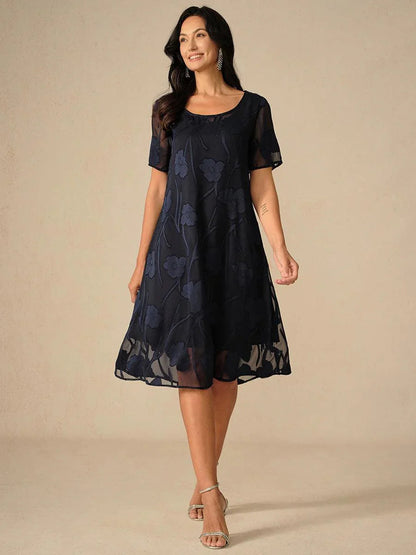 Floral Sheer Chiffon Dress