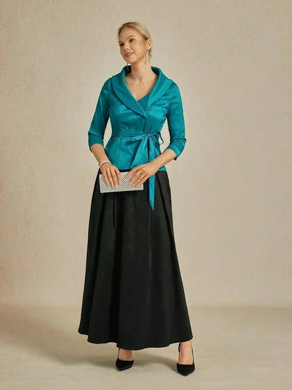 3/4 Sleeve Taffeta Blouse