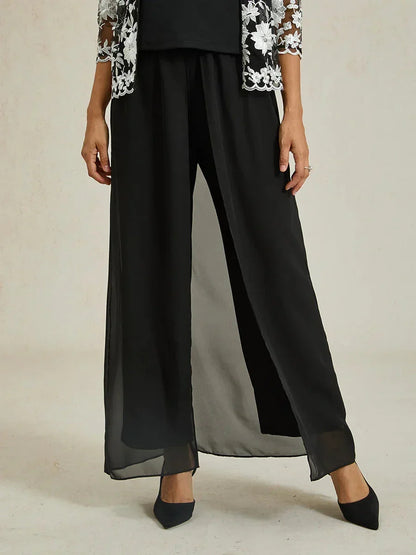 Stylish Skirt and Stretch Pant Combination Bottom