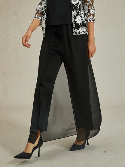 Stylish Skirt and Stretch Pant Combination Bottom