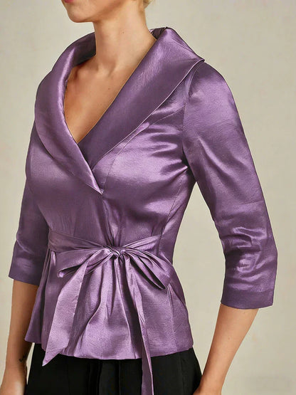 3/4 Sleeve Taffeta Blouse