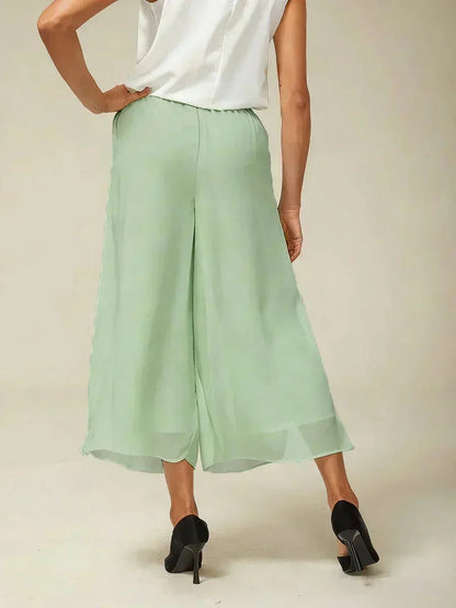 Cropped Wide Leg Pants
