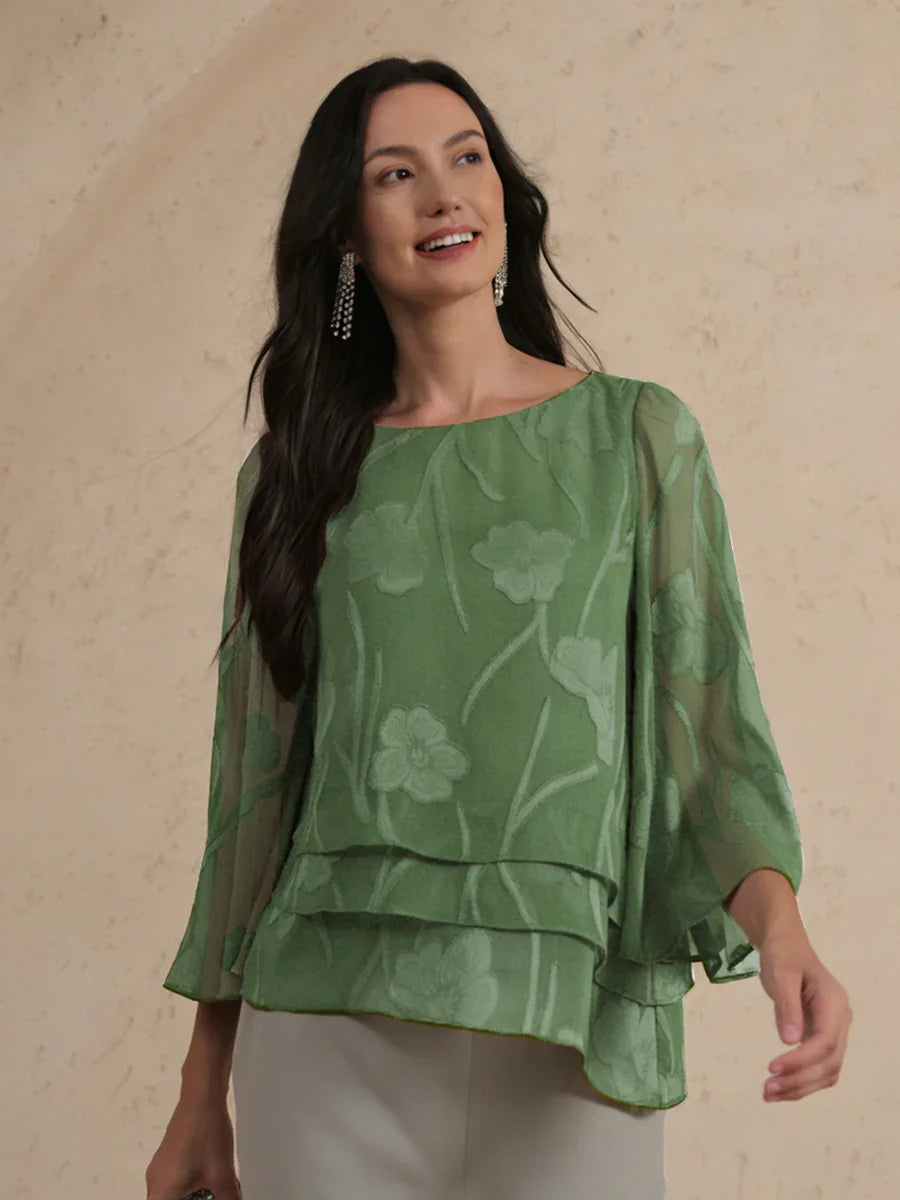 Chiffon Floral Layered Blouse