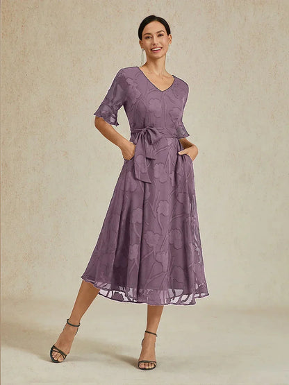 Ruffle Flutter Lace Maxi Dress