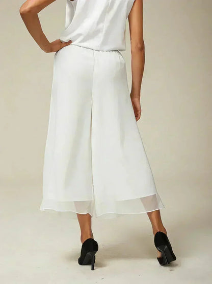 Cropped Wide Leg Pants