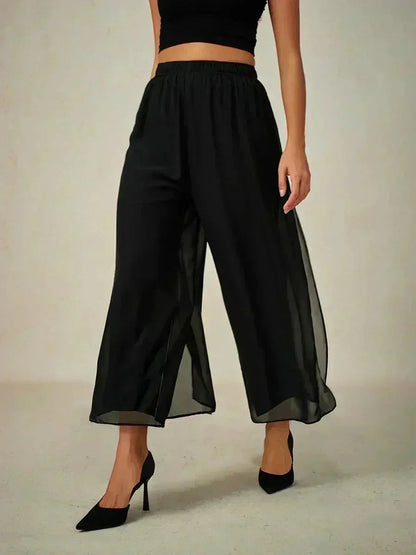 Cropped Wide Leg Pants