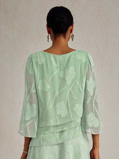 Chiffon Floral Layered Blouse