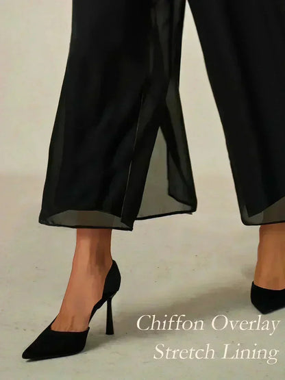 Cropped Wide Leg Pants