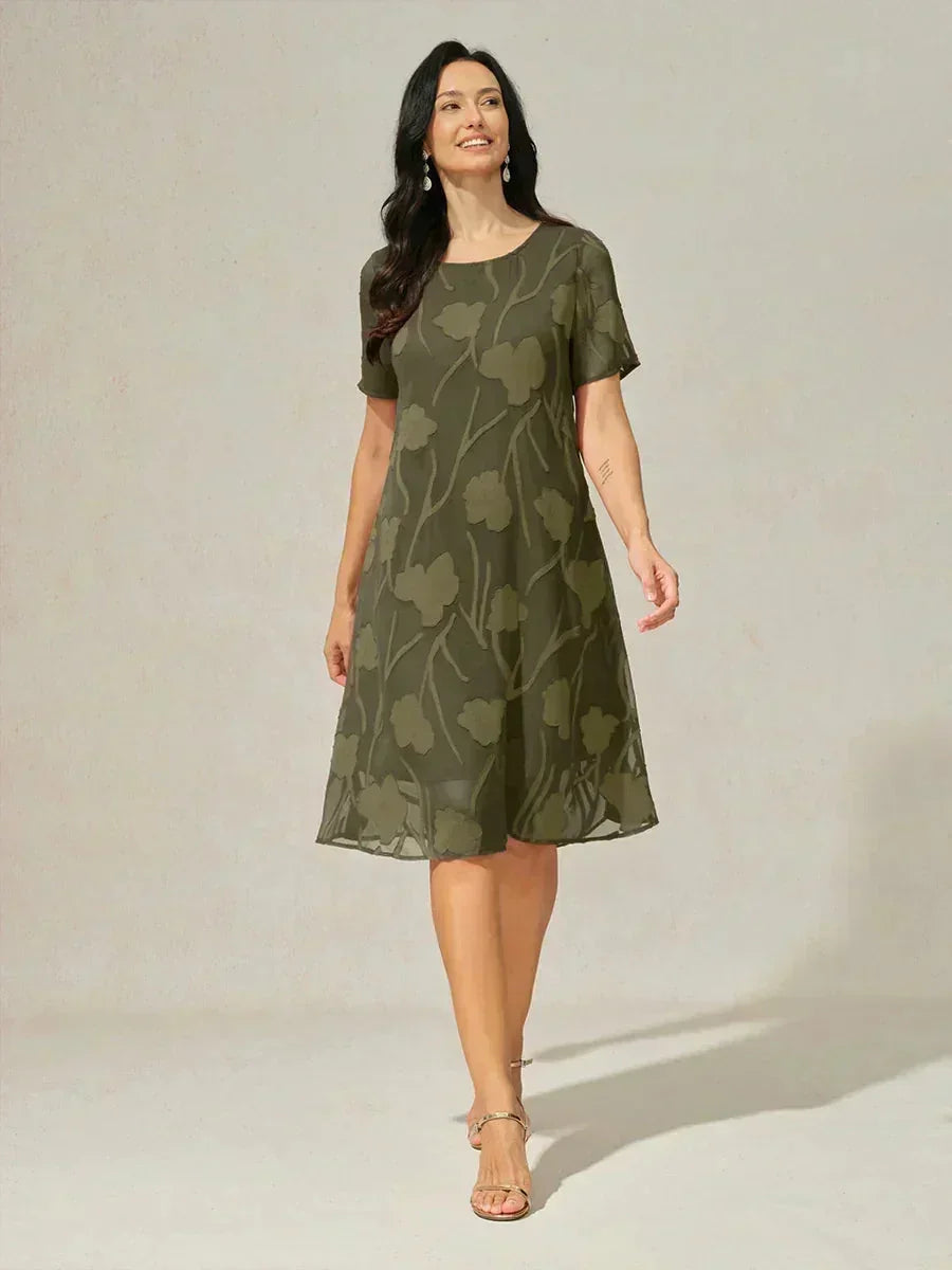 Floral Sheer Chiffon Dress